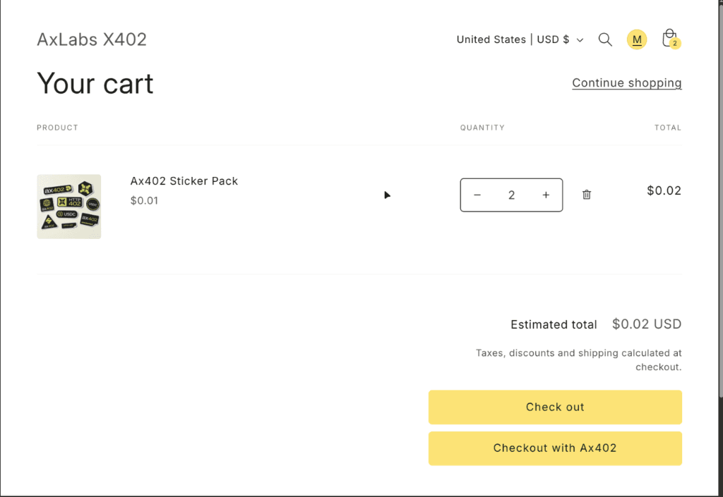 Cart with Check out and Checkout with Launa